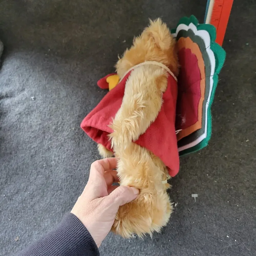 TERRY'S VILLAGE THANKSGIVING HOLIDAY TEDDY BEAR TURKEY‎ COSTUME LOT/2 PLUSH